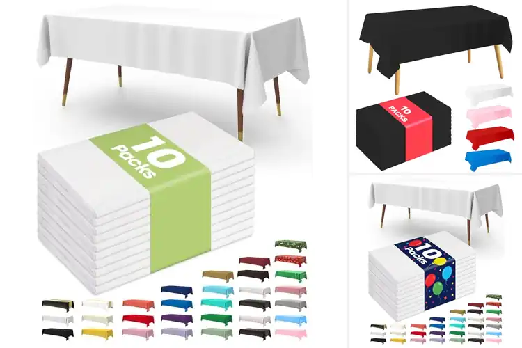 Detailed view of 10 Best 10-Pack Disposable Tablecloths: Effortless Cleanup Awaits