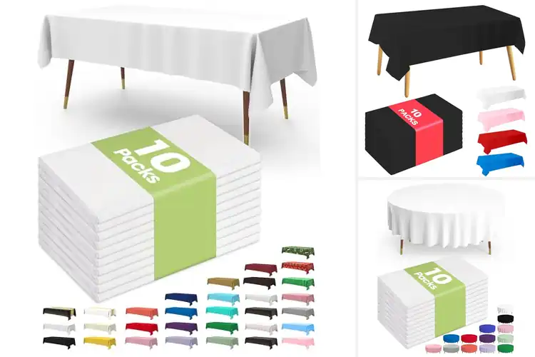 Detailed view of Best 10 Pack Table Cloths For Cost Effective Parties