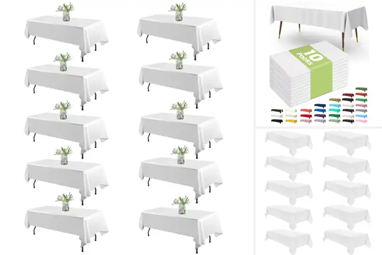Detailed view of 10 Best 10-Pack Tablecloths for Spill Protection