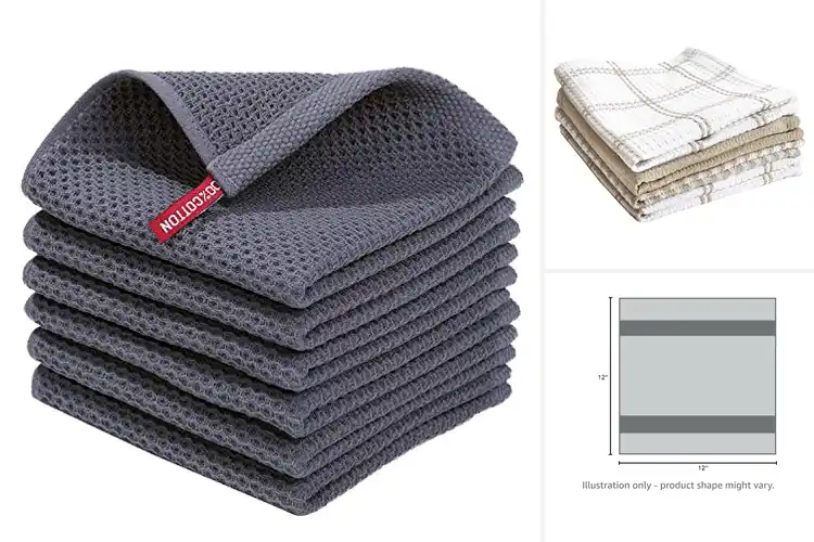 Detailed view of 10 Best 100% Cotton Dish Cloths: Clean Kitchen