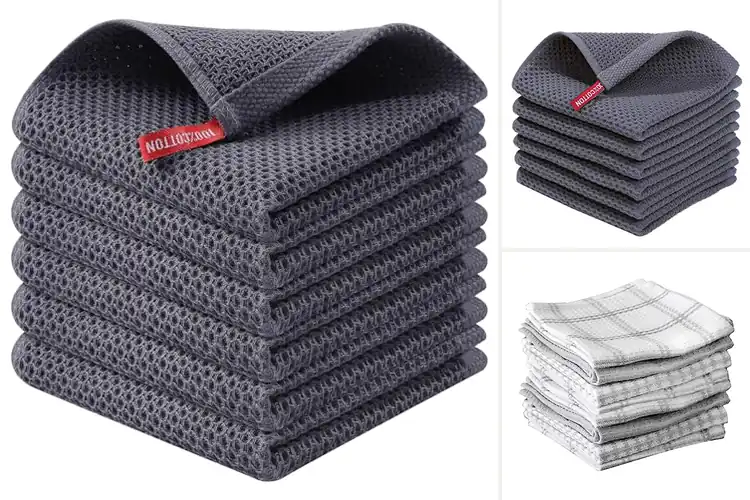 Detailed view of 10 Best 100% Cotton Waffle Weave Dish Cloths: Easy Clean