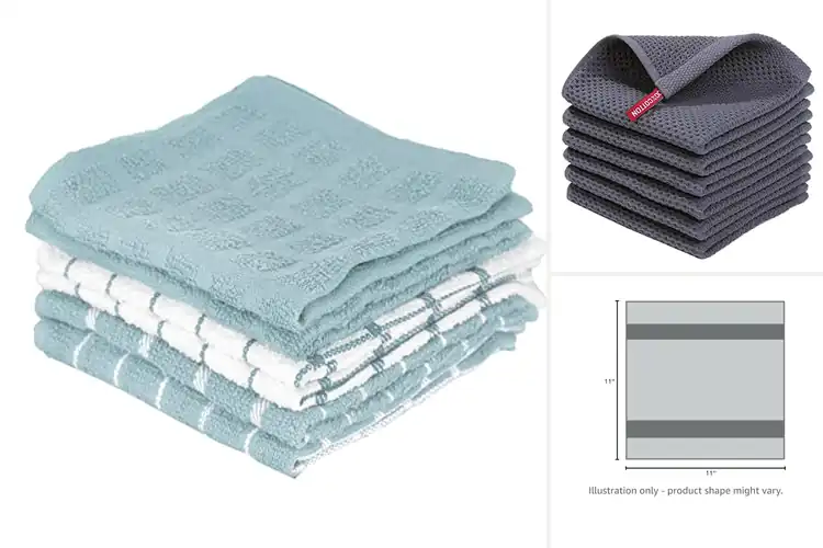 Detailed view of 10 Best 100 Percent Cotton Dishcloths: Soft & Absorbent