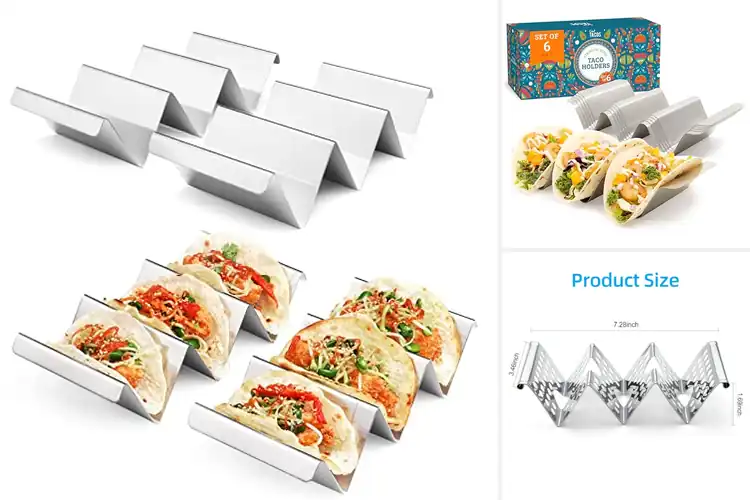 Detailed view of Best 304 Stainless Steel Taco Holders