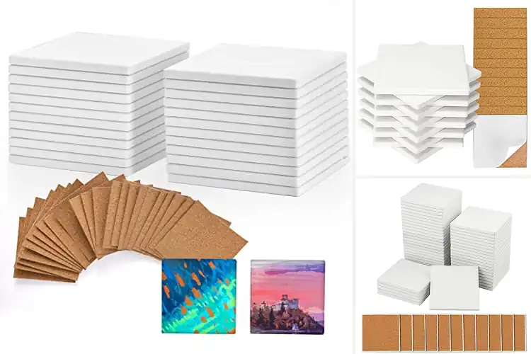 Detailed view of Best 4 Inch Ceramic Coasters: Elevate Your DIY Home Decor