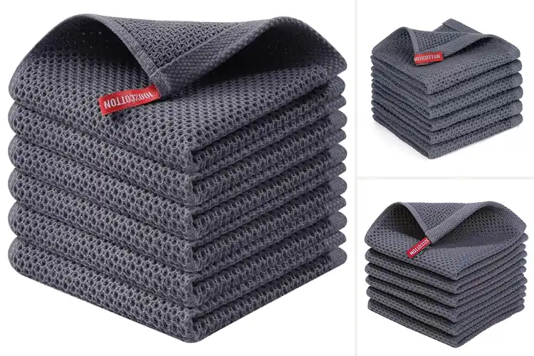 Detailed view of 10 Best 6-Pack Cotton Dish Cloths: Absorb & Clean Fast