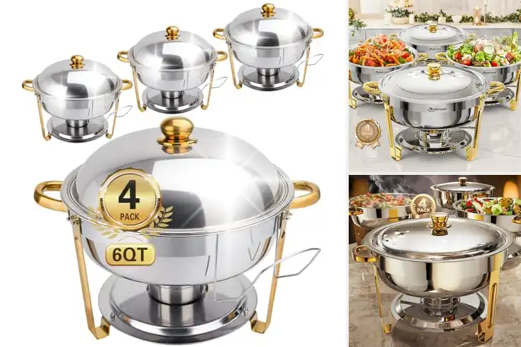 Detailed view of 10 Best 6 Qt Chafing Dishes to Keep Food Hot & Fresh