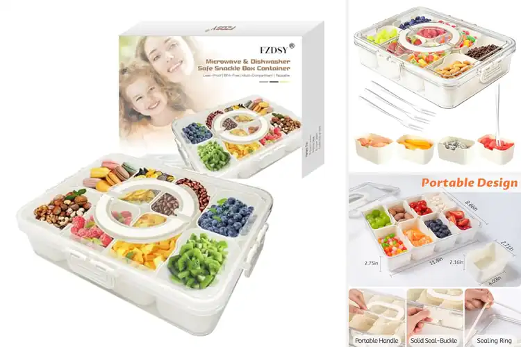 Detailed view of Best 8 Compartment Snack Tray