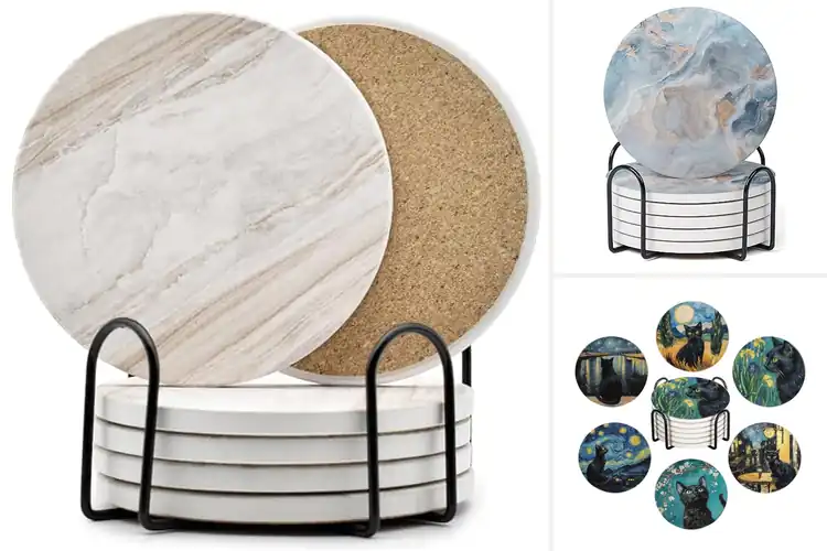 Detailed view of Best Absorbent Ceramic Coasters