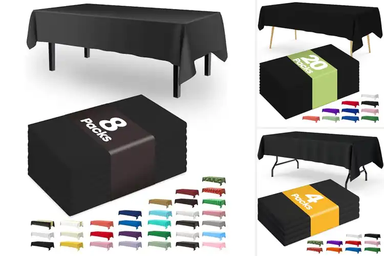 Detailed view of Best Black Plastic Tablecloths