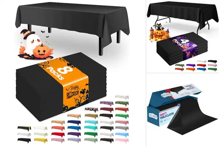 Detailed view of 10 Best Black Tablecloths for Elegant Gatherings