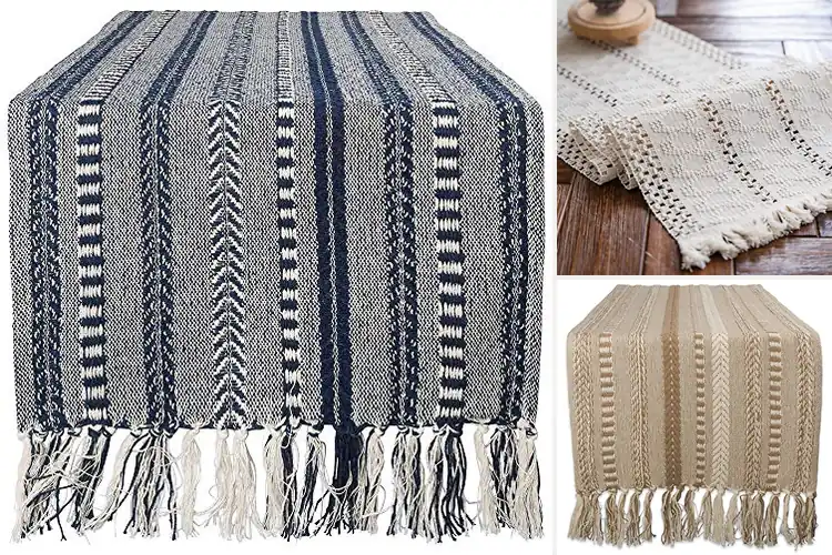 Detailed view of Best Boho Farmhouse Table Runner