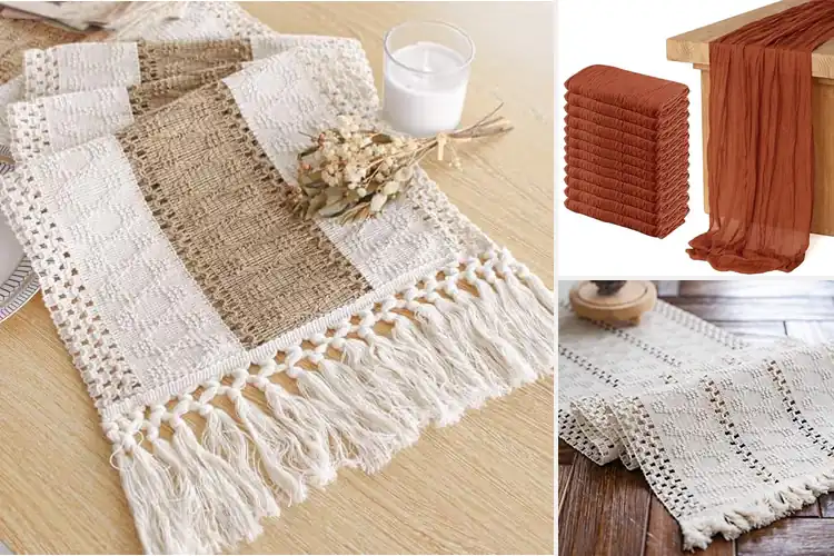 Detailed view of 10 Best Boho Table Runners That Transform Any Dining Space
