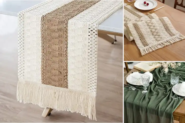 Detailed view of 3 Best Boho Wedding Table Runners for a Magical Wedding