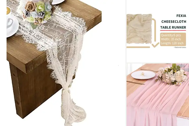 Detailed view of 5 Best Bridal Shower Table Runners to Wow Your Guests