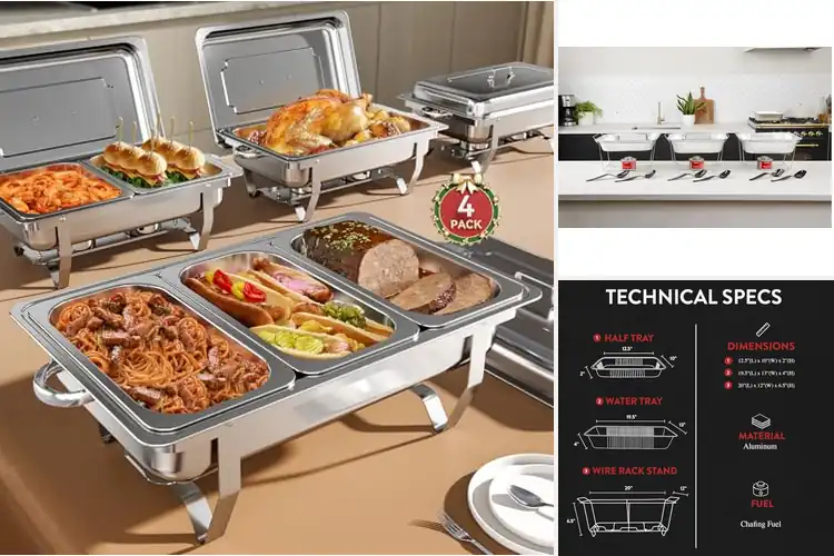 Detailed view of 10 Best Buffet Catering Sets for Fresh, Easy Serving