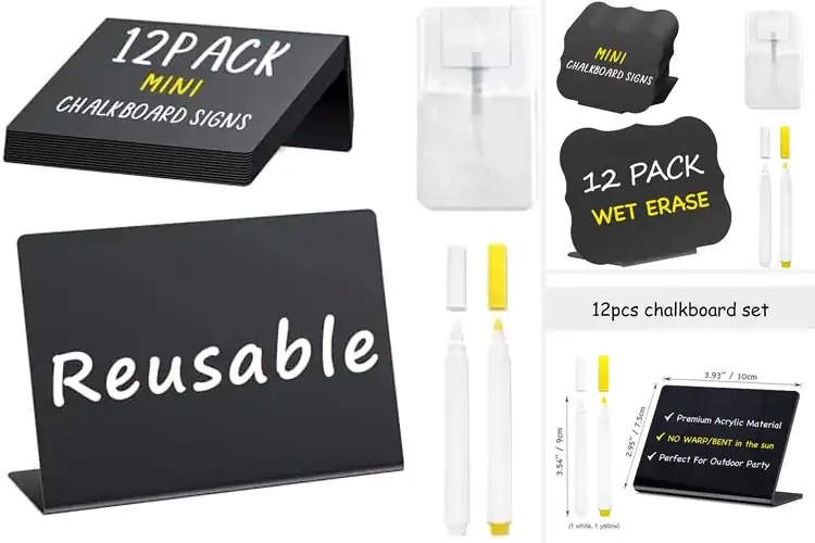 Detailed view of 10 Best Buffet Food Cards for a Stylish Display