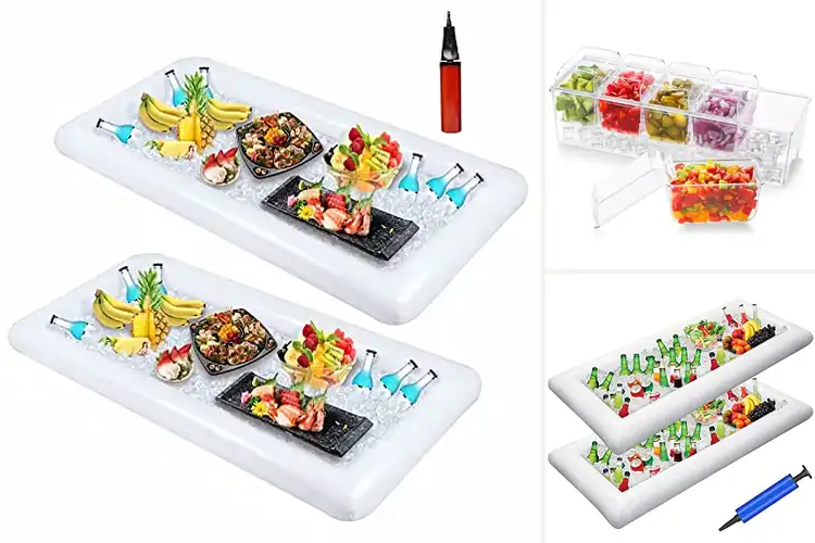 Detailed view of 10 Best Buffet Ice Chilled Trays to Keep Food Fresh