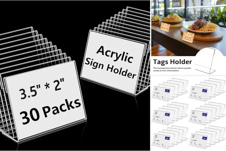 Detailed view of 10 Best Buffet Label Stands for a Neat, Pro Setup
