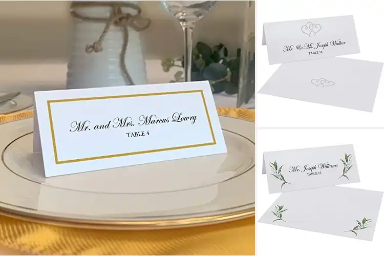 Detailed view of 10 Best Buffet Place Cards for a Chic, Organized Table