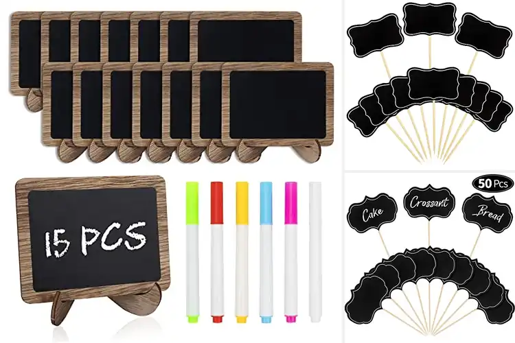 Detailed view of 10 Best Chalkboard Toppers for a Stylish Buffet Setup