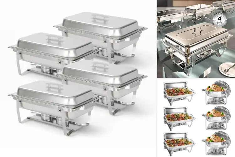Detailed view of 10 Best Commercial Chafing Dishes to Keep Food Hot & Fresh
