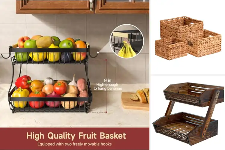 Detailed view of Best Countertop Baskets: Declutter Your Kitchen in Style