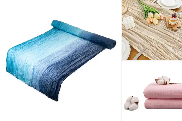 Detailed view of 5 Best Crafted Cheesecloth Runner: Elegant Tables