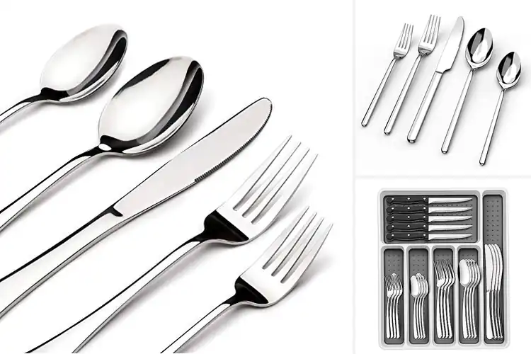 Detailed view of Best Dishwasher Safe Silverware Sets