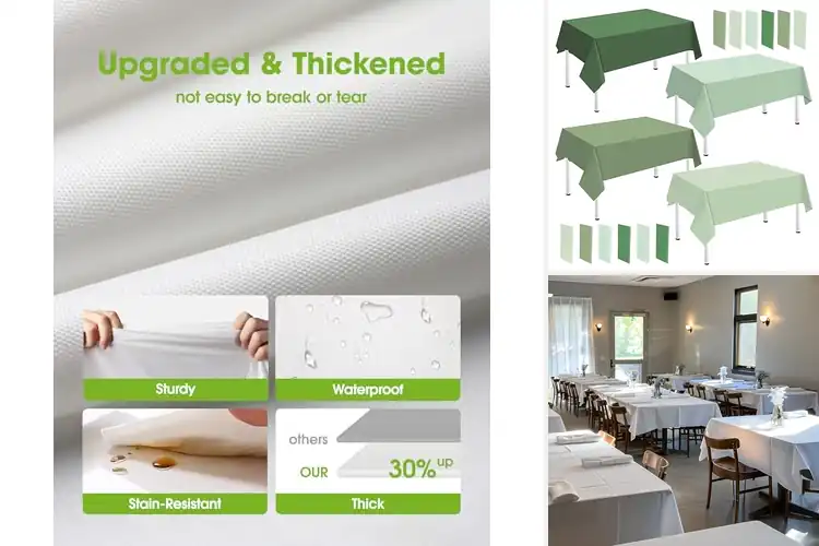 Detailed view of 10 Best Disposable Tablecloths for Easy, Stylish Events