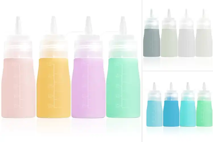 Detailed view of Best dressing bottles with interchangeable lids