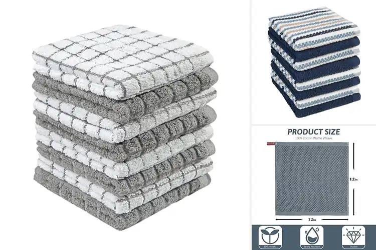 Detailed view of 10 Best Durable Cotton Dish Cloths: Your Kitchen’s Best Friend