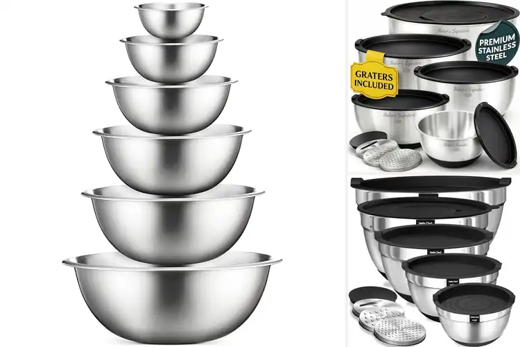 Detailed view of Best Durable Stainless Steel Mixing Bowls Sets