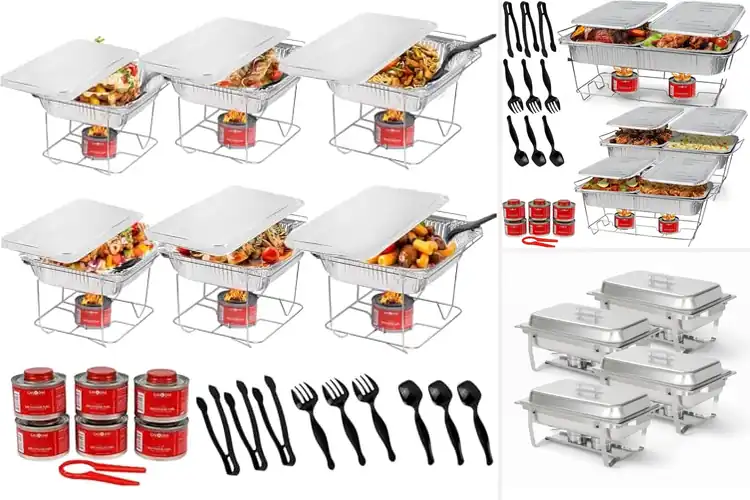 Detailed view of 10 Best Family Party Chafing Dishes to Keep Food Hot & Fresh