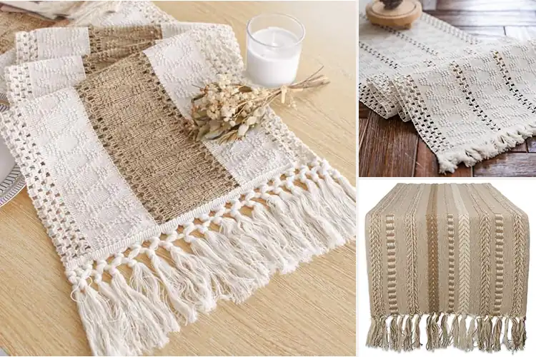Detailed view of 10 Best Farmhouse Table Runners for a Cozy, Charming Home