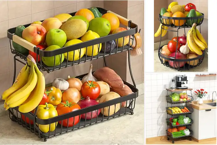 Detailed view of Best Fruit Vegetable Baskets : Freshness & Style