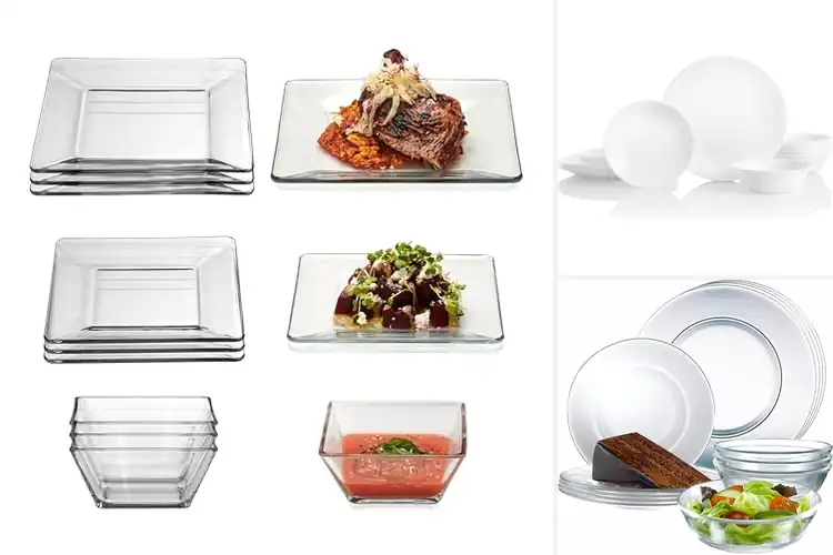 Detailed view of Best Glass Dinnerware Sets