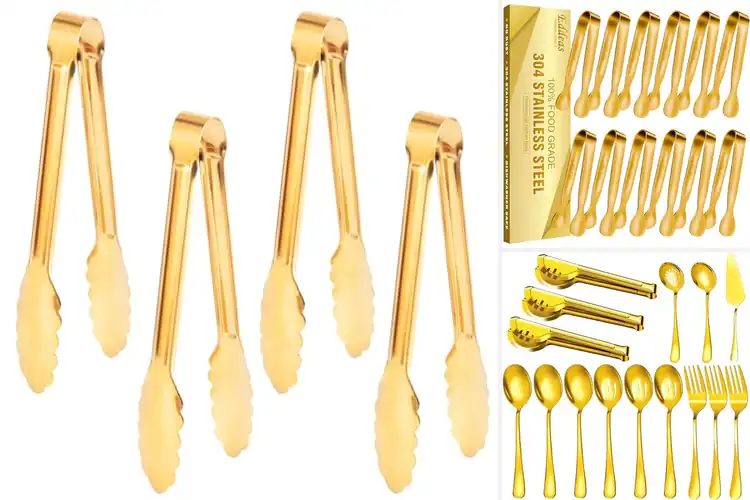 Detailed view of 10 Best Gold Buffet Tongs for Elegant and Efficient Dining