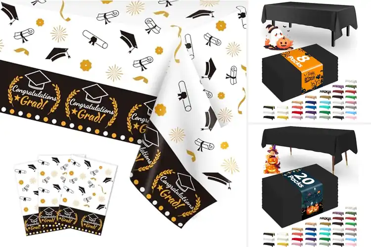 Detailed view of 10 Best Graduation Tablecloth: Easy Setup & Cleanup