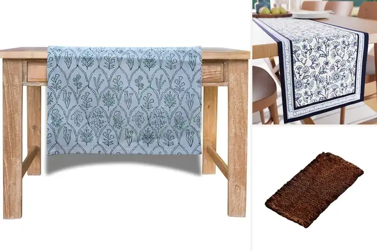 Detailed view of Best Hand Dyed Table Runner: Transform Your Dining Style