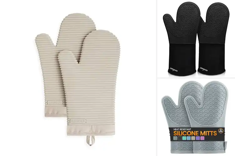 Detailed view of 10 Best Heat Resistant Silicone Oven Mitts: Safe Grip