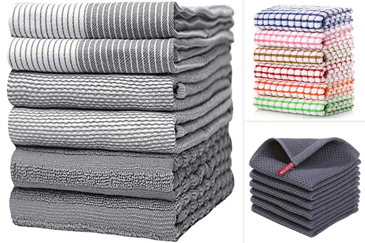Detailed view of Best Kitchen Dish Towels 6-Pack