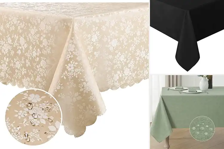 Detailed view of 10 Best Kitchen Tablecloths: Spill-Proof & Stylish