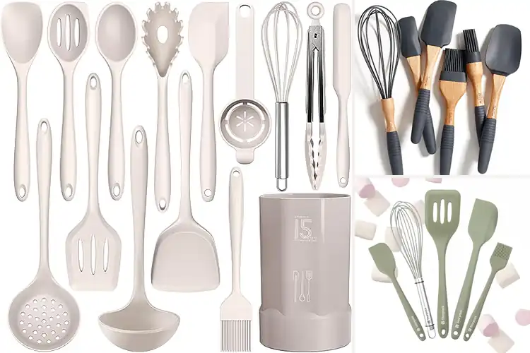 Detailed view of Best Kitchen Tools Set With Spatula Whisk Brush