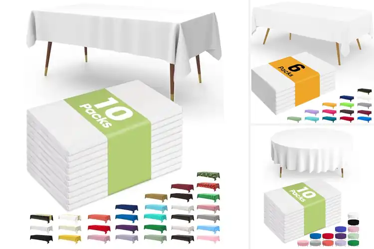 Detailed view of 10 Best Leakproof Plastic Tablecloths for Mess-Free Meals