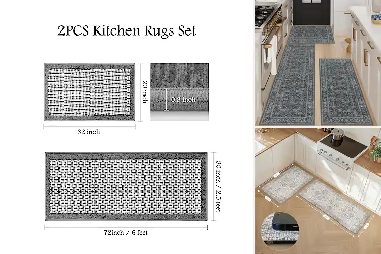Detailed view of 10 Best Long-Lasting Kitchen Rugs for Comfort