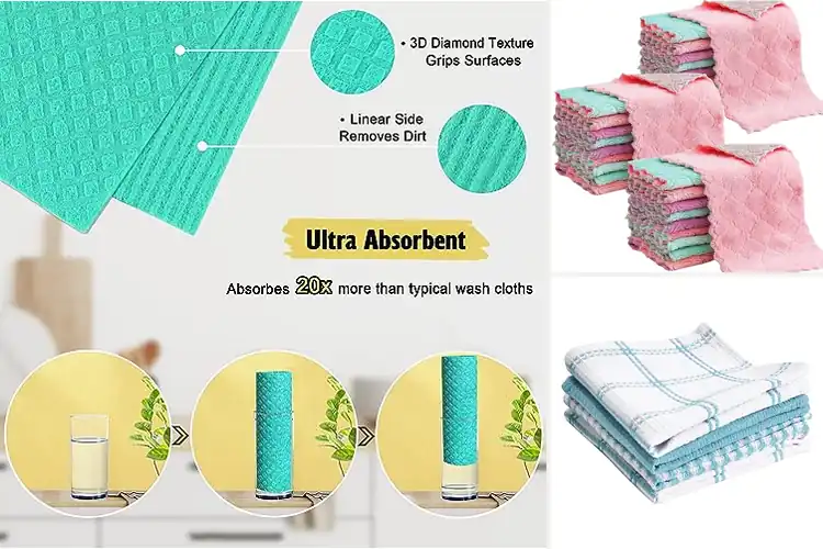 Detailed view of 10 Best Machine Washable Dish Cloths: Clean & Save