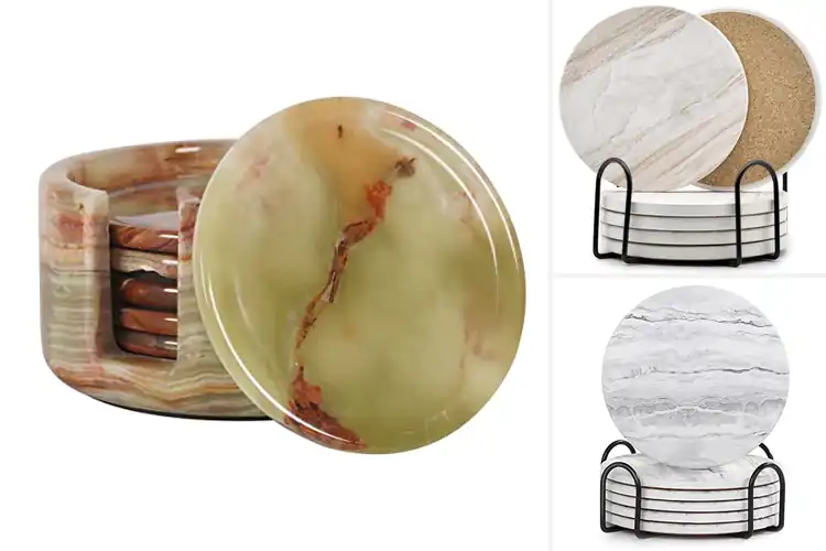 Detailed view of Best Marble Pattern Coasters to Elevate Your Table Style