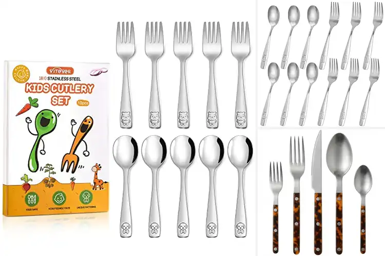 Detailed view of Best Mirror Polished Animal Motif Silverware