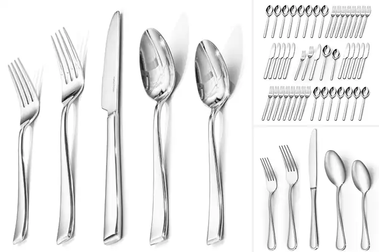 Detailed view of Best Mirror Polished Silverware Sets