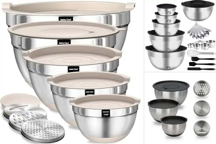 Detailed view of Best Mirrored Interior Mixing Bowls